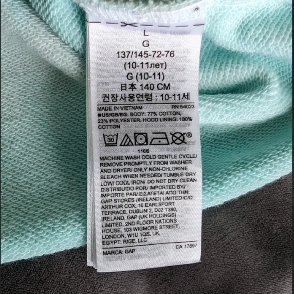 GAP Kids girls cropped hoodie size 10/large - Picture 4 of 4